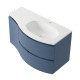 ARMONIA Meuble vasque L. 105 cm bleu-mer extension à gauche