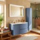 ARMONIA Meuble vasque 105 cm bleu-mer extension gauche + 1 colonne