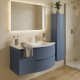 ARMONIA Meuble vasque 105 cm bleu-mer extension gauche + 1 colonne