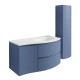 ARMONIA Meuble vasque 105 cm bleu-mer extension gauche + 1 colonne