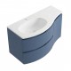 ARMONIA Meuble vasque L. 105 cm bleu-mer extension à droite