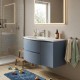 ARMONIA Meuble vasque L. 105 cm bleu-mer extension à droite