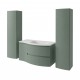 ARMONIA Meuble vasque 105 cm vert extension gauche + 2 colonnes