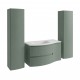 ARMONIA Meuble vasque 105 cm vert extension droite + 2 colonnes