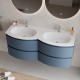 ARMONIA meuble double vasque 140 cm Bleu-Mer