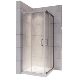 porte douche coulissante verre transparent