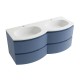 ARMONIA meuble double vasque 140 cm Bleu-Mer
