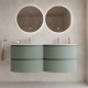 ARMONIA Meuble double vasque encastrée L. 140 cm vert sauge