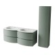 ARMONIA Meuble double vasque 140 cm vert sauge + 1 colonne