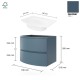 Dimensions meuble vasque 70 cm bleu mer