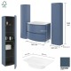 Dimensions meuble vasque 70 cm bleu mer + 2 colonnes