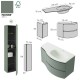 Dimensions meuble vasque 105 cm extension gauche + 2 colonnes
