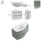 Dimensions meuble vasque 105 cm vert extension droite