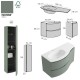 Dimensions meuble vasque 105 cm vert extension droite + 2 colonnes