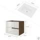 Meuble largeur 60cm + vasque intégrée