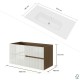 Meuble largeur 100cm + vasque intégrée