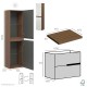 Meuble largeur 60 cm + plateau + 1 colonne