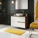 EVA Chêne Moka et Blanc brillant cannelé - largeur 80 cm