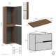 Meuble largeur 80 cm + plateau + 1 colonne