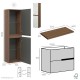 Meuble largeur 100 cm + plateau + 1 colonne