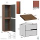 Meuble largeur 80 cm + plateau + 1 colonne