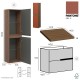 Meubles de 60 cm de large en 2 exemplaires + plateau + 1 colonne