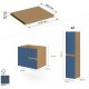 Meuble de 60 cm de large + plateau + 2 colonnes