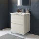 LISBONA meuble vasque 2 tiroirs Chêne blanchi 60 cm