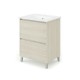 LISBONA meuble vasque 2 tiroirs Chêne blanchi 60 cm