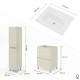 LISBONA meuble vasque 2 tiroirs Chêne blanchi 60 cm + 1 colonne