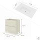 LISBONA meuble vasque 2 tiroirs Chêne blanchi 80 cm