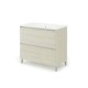 LISBONA meuble vasque 2 tiroirs Chêne blanchi 80 cm