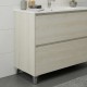 LISBONA meuble vasque 2 tiroirs Chêne blanchi 100 cm
