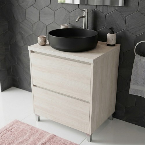 LISBONA meuble plan vasque 2 tiroirs Chêne blanchi 60 cm