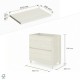 LISBONA meuble plan vasque 2 tiroirs Chêne blanchi 80 cm