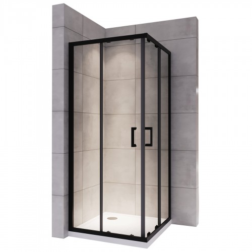 LANABLACK Cabine douche H 180 cm porte coulissante