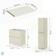 LISBONA meuble plan vasque 2 tiroirs Chêne blanchi 80 cm + 1 colonne