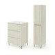 LISBONA meuble vasque 3 tiroirs Chêne blanchi 60 cm + 1 colonne