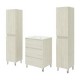 LISBONA meuble vasque 3 tiroirs Chêne blanchi 60 cm + 2 colonnes