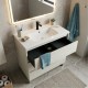 LISBONA meuble vasque 3 tiroirs Chêne blanchi 80 cm