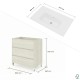 LISBONA meuble vasque 3 tiroirs Chêne blanchi 80 cm