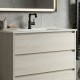 LISBONA meuble vasque 3 tiroirs Chêne blanchi 80 cm