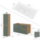 Meuble 100 cm de large + vasque + 2 colonnes