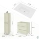 LISBONA meuble vasque 3 tiroirs Chêne blanchi 80 cm + 2 colonnes