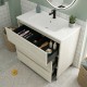 LISBONA meuble vasque 3 tiroirs Chêne blanchi 100 cm
