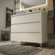 LISBONA meuble vasque 3 tiroirs Chêne blanchi 100 cm