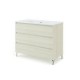 LISBONA meuble vasque 3 tiroirs Chêne blanchi 100 cm