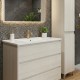 LISBONA meuble vasque 3 tiroirs Chêne blanchi 100 cm