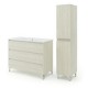 LISBONA meuble vasque 3 tiroirs Chêne blanchi 100 cm + 1 colonne