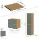 Meuble de 60 cm de large + plateau + 1 colonne